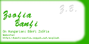zsofia banfi business card