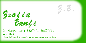 zsofia banfi business card